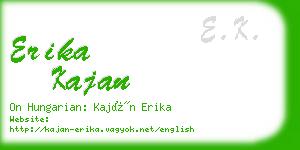 erika kajan business card